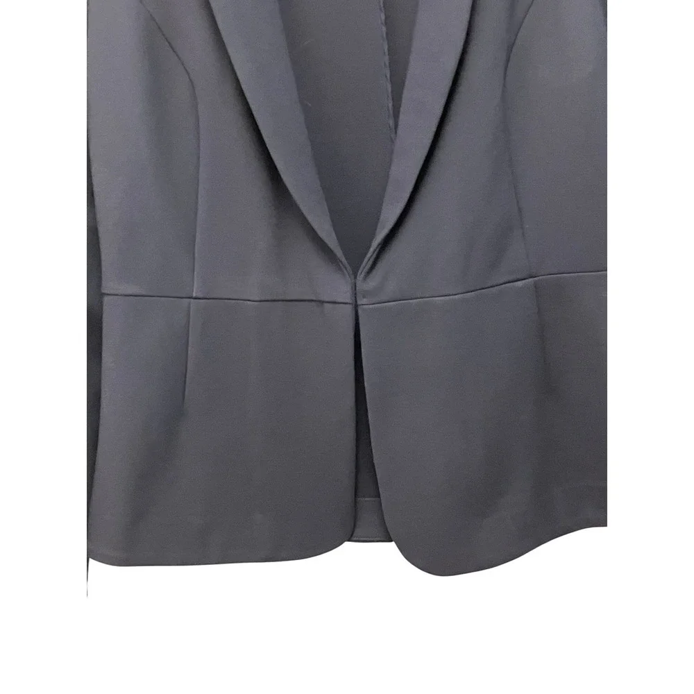 Quince Ultra-Stretch Ponte Blazer Jacket Hook & Eye Closure Career Classy Large